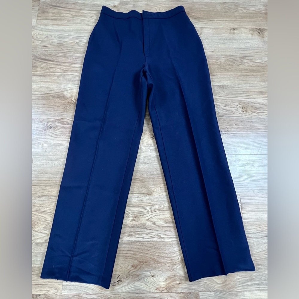 Vintage 1980s Levi’s Bend Over Navy Stretchy High Rise Slacks Rare